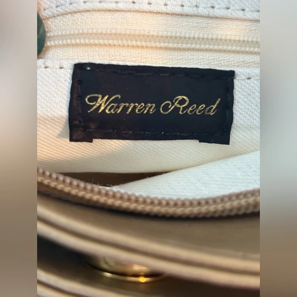 Vintage Warren Reed shoulder bag with gold bead accents in excellent condition!